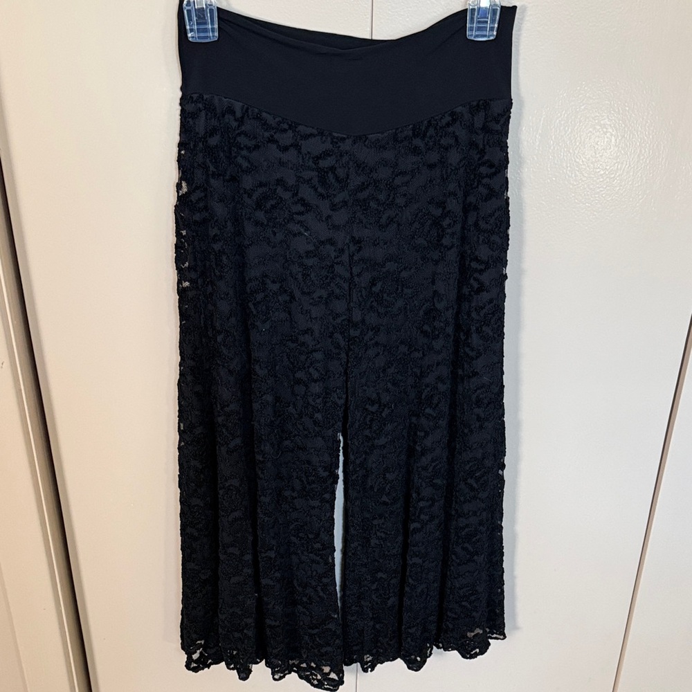 Body Central Black Lace A-Line Skirt